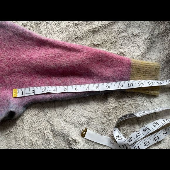 Aritzia Wilfred Free multicoloured alpaca/wool extremely cropped sweater - Picture 8 of 11